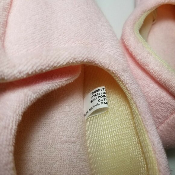 Tender Tootsies slippers pink size S french terry - Picture 3 of 9